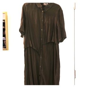 ASOS asymmetrical button down dress